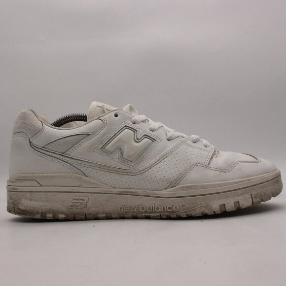 New Balance 550 Men's Size 12 D Tripe White Leather Sneakers BB550WWW - Picture 1 of 11